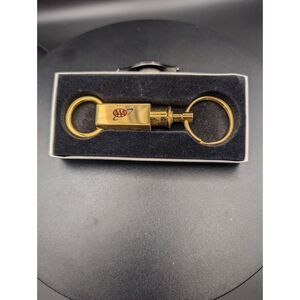 Barlow AAA Keychain • Gold-Tone • Dual Ring • Boxed w/ Lifetime Guarantee Card